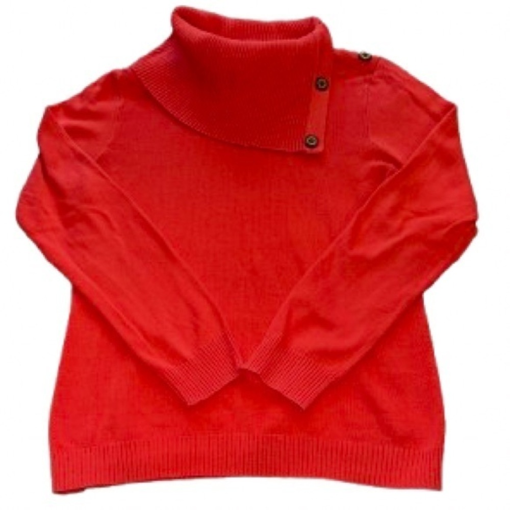 Banana Republic Vibrant orange Cowl Neck Sweater size M